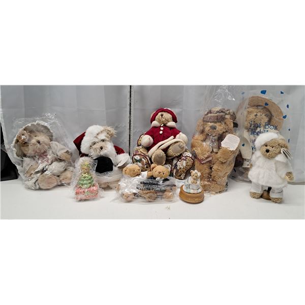 avon bears + wind up music ornaments