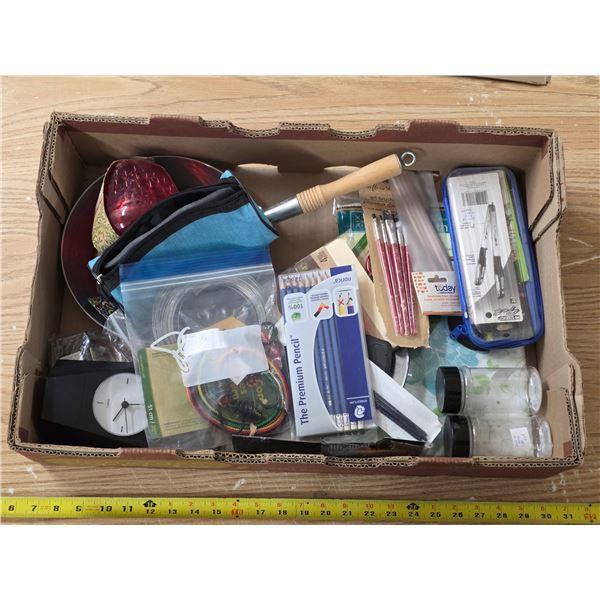 Lot of misc items- pencils, brushes