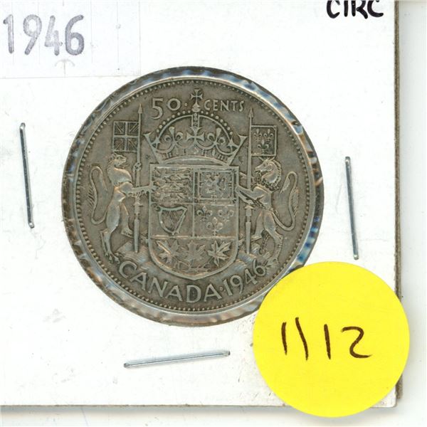1946 Canada Silver 50 cent Coin