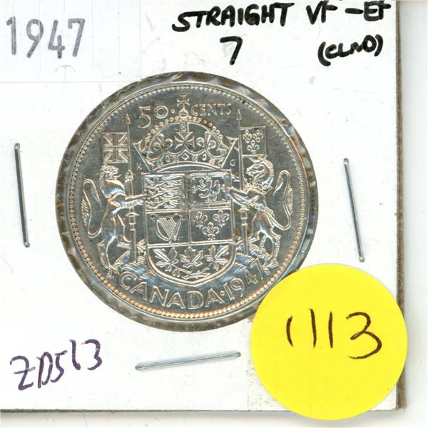 1945 Canada Silver 50 cent Coin