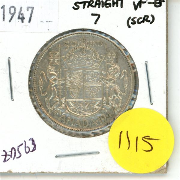 1945 Canada Silver 50 cent Coin