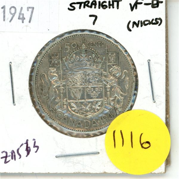 1945 Canada Silver 50 cent Coin