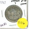 Image 1 : 1945 Canada Silver 50 cent Coin