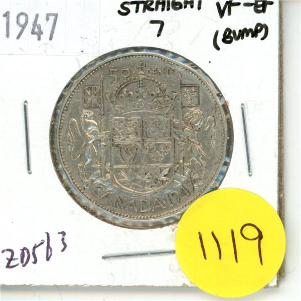 1945 Canada Silver 50 cent Coin
