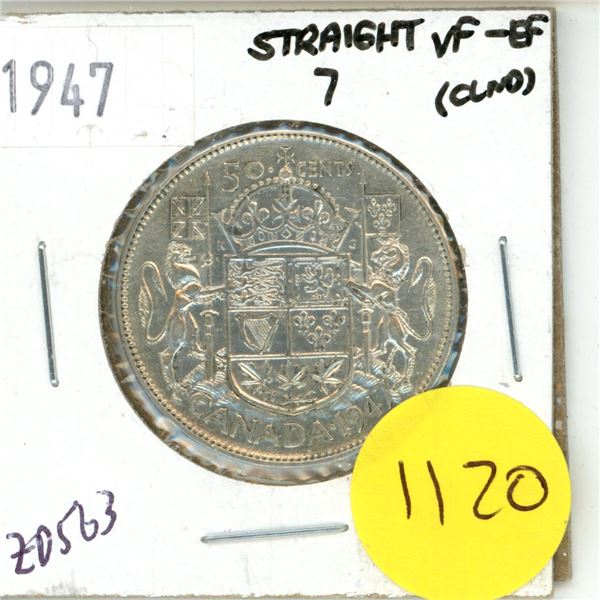 1945 Canada Silver 50 cent Coin