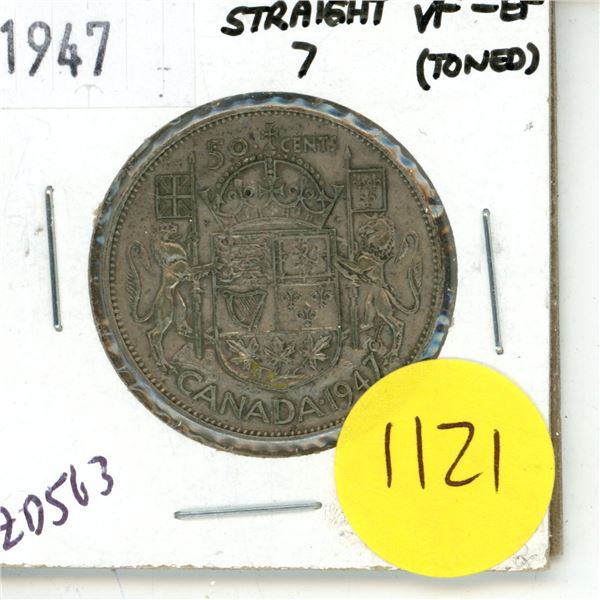 1945 Canada Silver 50 cent Coin