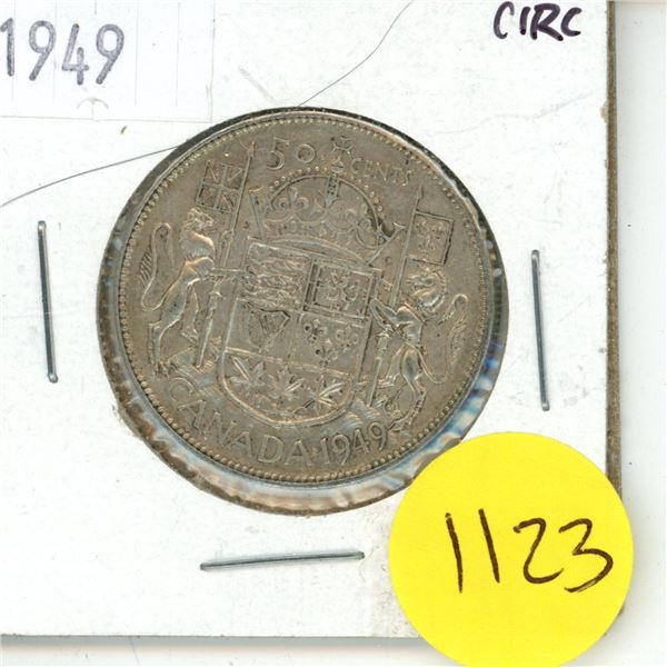 1949 Canada Silver 50 cent Coin