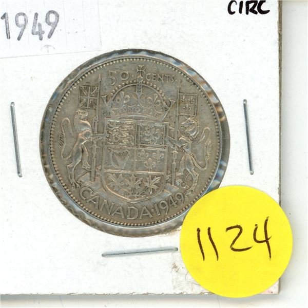 1949 Canada Silver 50 cent Coin
