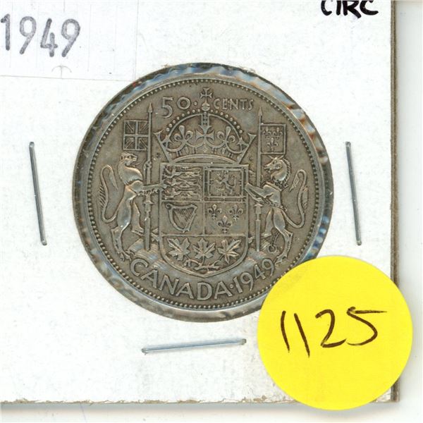 1949 Canada Silver 50 cent Coin