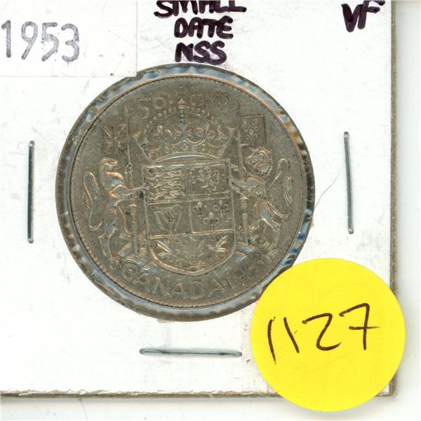 1953 Canada Silver 50 cent Coin