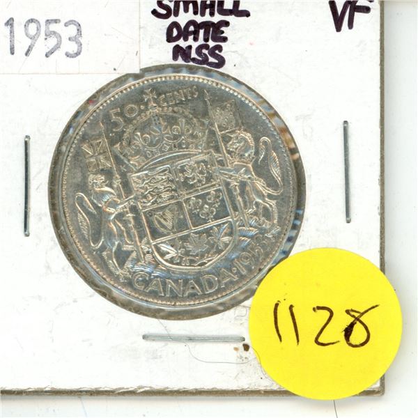 1953 Canada Silver 50 cent Coin