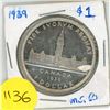 Image 1 : 1939 Canada Silver One Dollar Coin