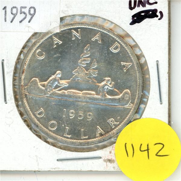 1959 Canada Silver One Dollar Coin
