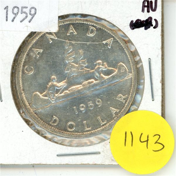 1959 Canada Silver One Dollar Coin