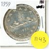 Image 1 : 1959 Canada Silver One Dollar Coin