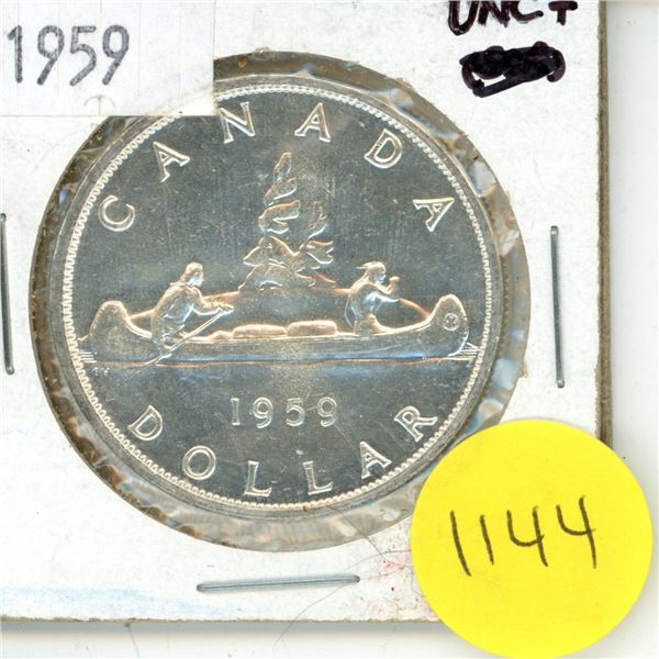 1959 Canada Silver One Dollar Coin