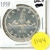 Image 1 : 1959 Canada Silver One Dollar Coin