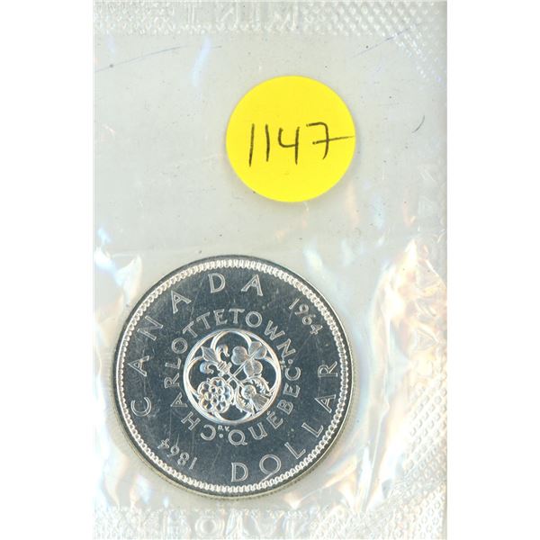 1964 Canada Silver $1 Coin (Proof Like, Original Sealed Pkg)