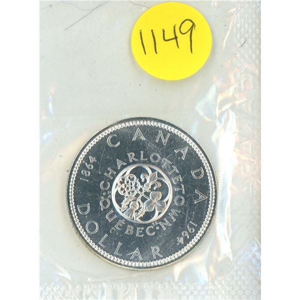 1964 Canada Silver $1 Coin (Proof Like, Original Sealed Pkg)