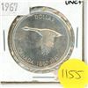 Image 1 : 1967 Canada Silver One Dollar Coin