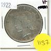 Image 1 : 1922 US Silver Peace Dollar