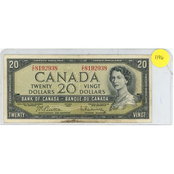 1954 Bank of Canada 20 Dollar