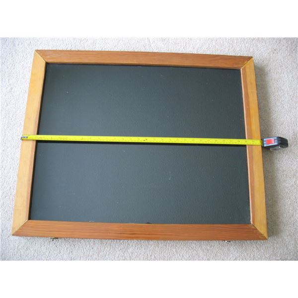 FLAT WOOD with GLASS DISPLAY CASE - 28 by 22 by 1/2 inches - Good for Coins in 2x2 Holders