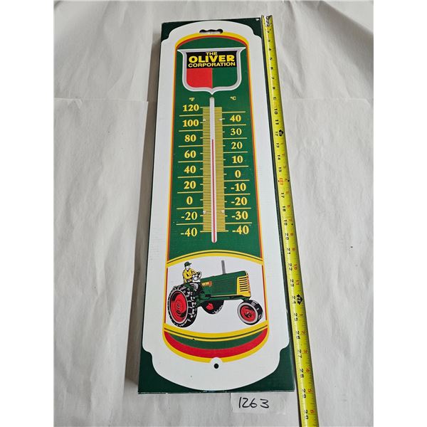 NOS Oliver Corporation Thermometer in Box