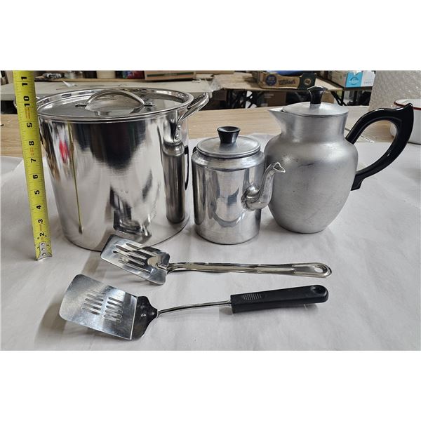 Vintage Cast Aluminum Coffee Pot, Stock Pot, Kettle etc.