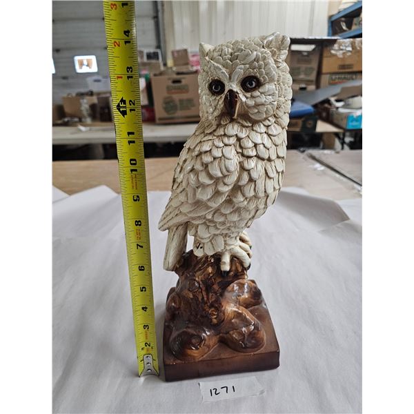 Chalkware Owl Sculpture – Tuscanart Canada