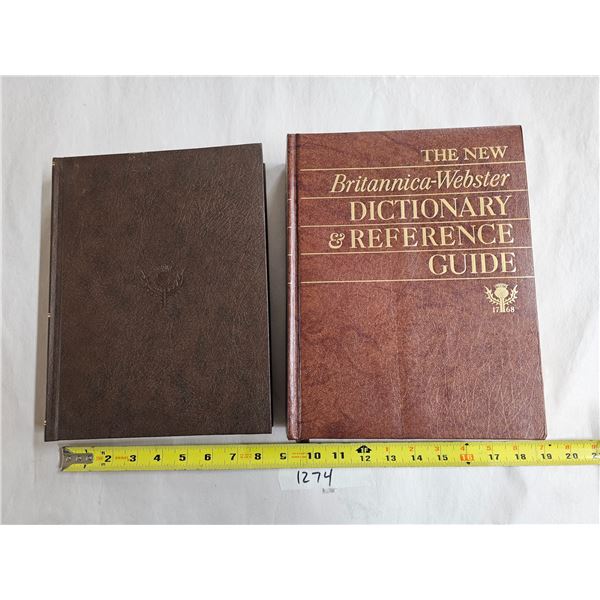 (2) 1980’s Vintage Books inc. Britannica-Webster Dictionary. Both in Excellent Condition