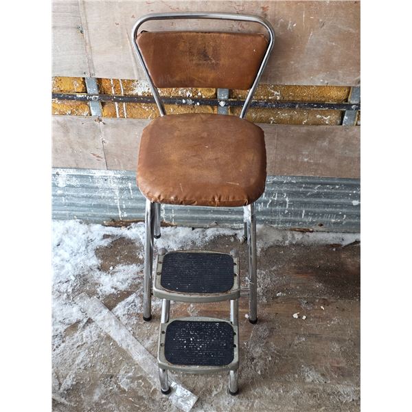 Chair with folding step stool- 36"H