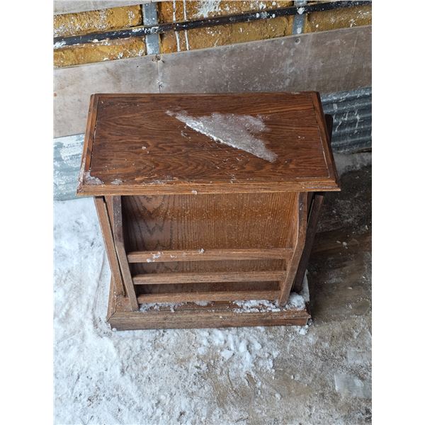 End table with magazine rack- 23" by 12" by 22"H