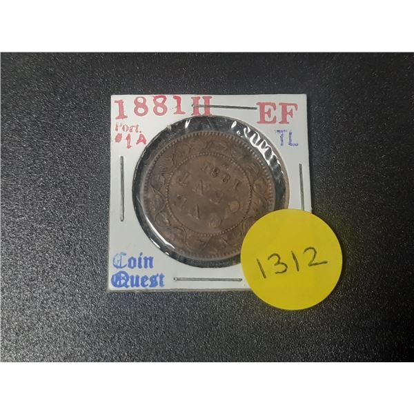 1881 Canadian Large Cents