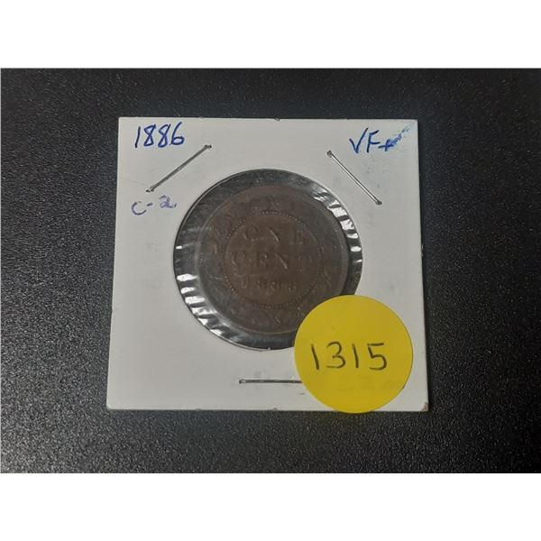 1886 Canadian Large Cents