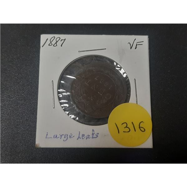 1887 Canadian Large Cents