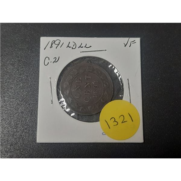 1891LD Canadian Large Cents
