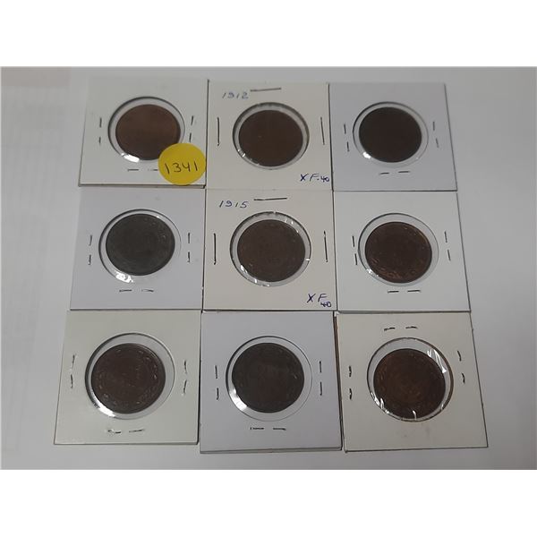 1911-1919 Canadian Large Cents