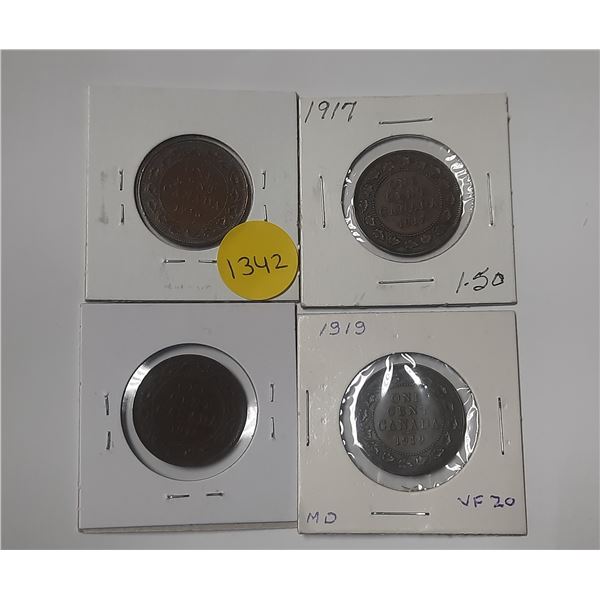 1916-1919 Canadian Large Cents