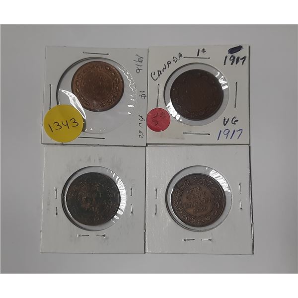 1916-1919 Canadian Large Cents