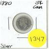 Image 1 : 1880 Canadian Silver Small Five Cents