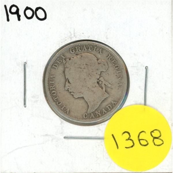 1900 Canadian Silver Twenty Five Cents