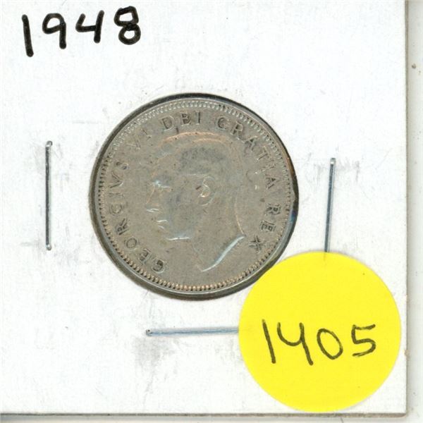 1948 Canadian Silver Twenty Five Cents