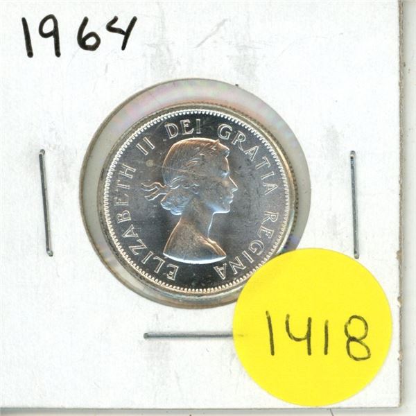 1964 Canadian Silver Twenty Five Cents