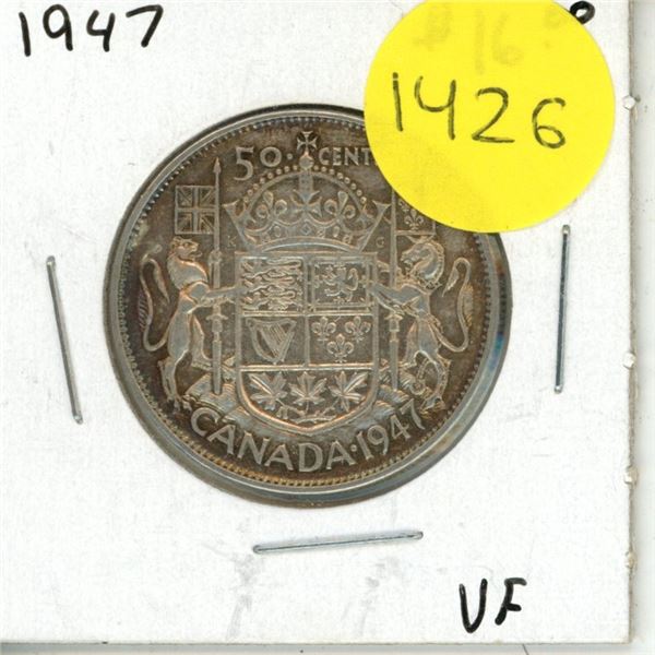 1947 Canadian Silver Fifty Cents
