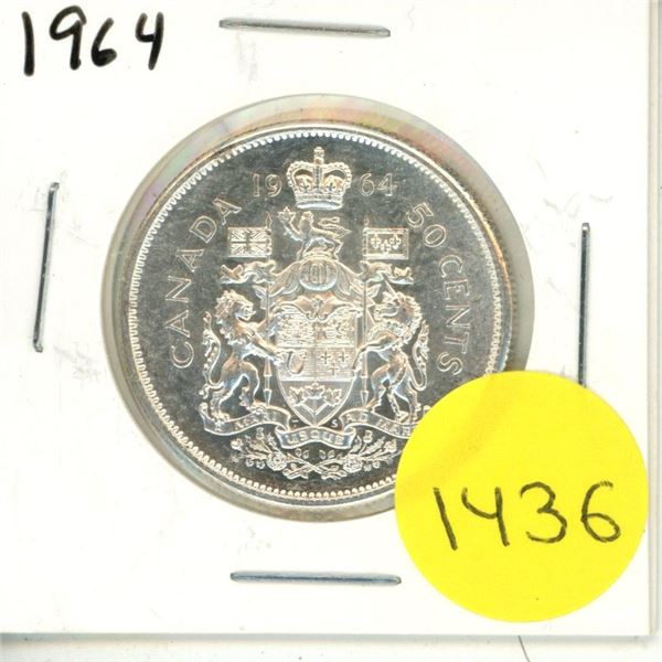 1964 Canadian Silver Fifty Cents