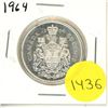Image 1 : 1964 Canadian Silver Fifty Cents