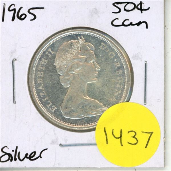 1965 Canadian Silver Fifty Cents