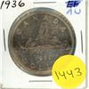 Image 1 : 1936 Canadian Silver Dollar