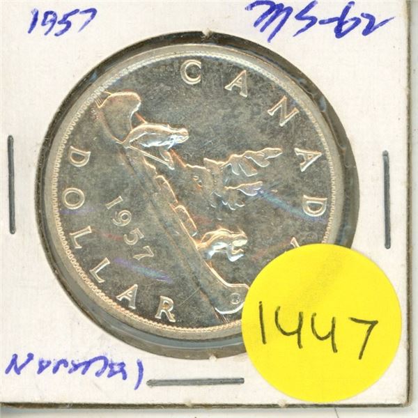 1957 Canadian Silver Dollar
